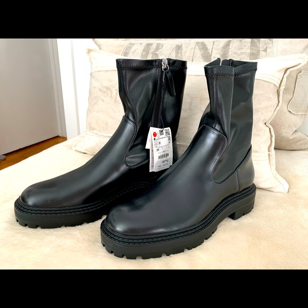 Zara lug sole boot